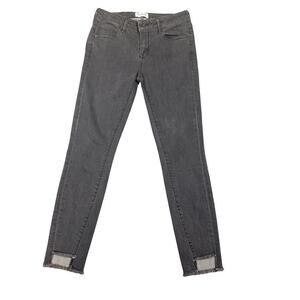 Parker Smith Grey Skinny Jeans Size 2 / 26 Raw Hem Ankle